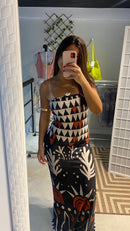 Vestido tubinho estampado