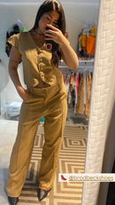 Conjunto Alfaiataria Calça + Volete c/ botões